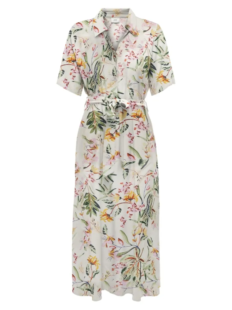JDYSTARSEZEN LIFE 2/4 MIDIDRESS WVN NOOS cloud dancer