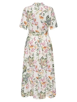 JDYSTARSEZEN LIFE 2/4 MIDIDRESS WVN NOOS cloud dancer