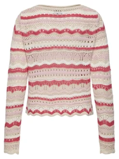 JDYSUN LAY L/S BOATNECK PULLOV. KNT NOOS sandshell