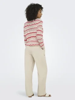 JDYSUN LAY L/S BOATNECK PULLOV. KNT NOOS sandshell