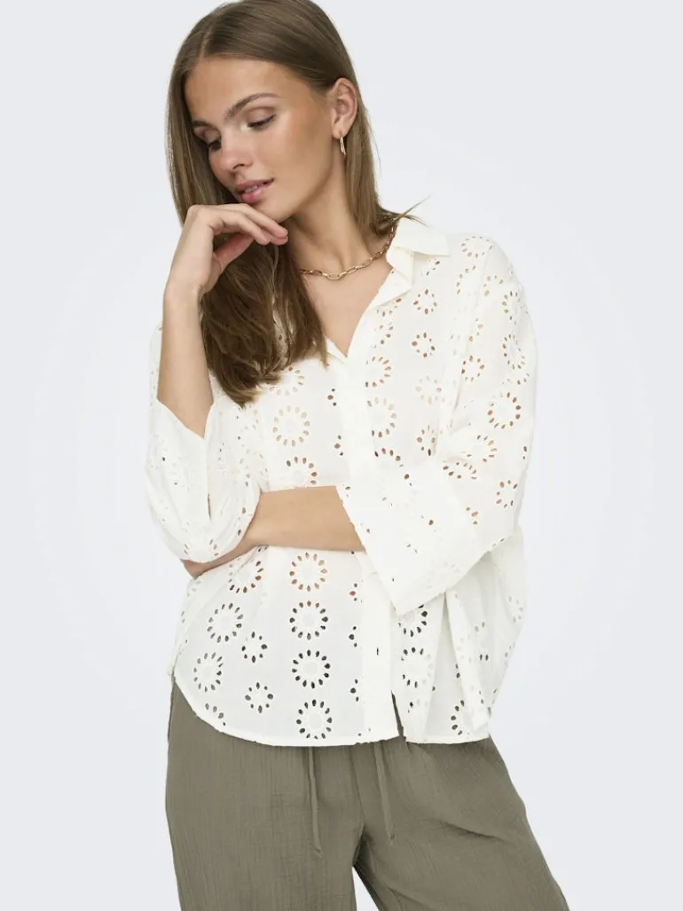JDYTALLIE 3/4 LONG SHIRT WVN NOOS cloud dancer