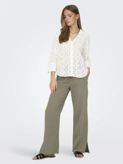 JDYTALLIE 3/4 LONG SHIRT WVN NOOS cloud dancer