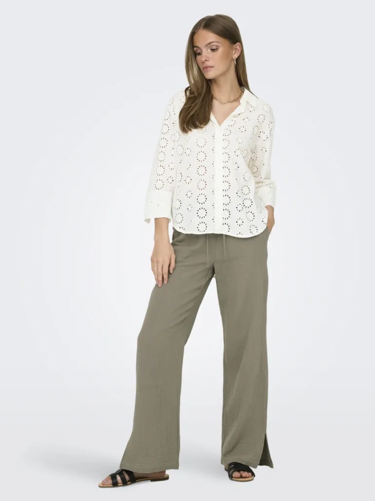 JDYTALLIE 3/4 LONG SHIRT WVN NOOS cloud dancer