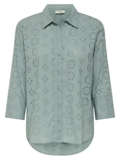 JDYTALLIE 3/4 LONG SHIRT WVN NOOS silver blue