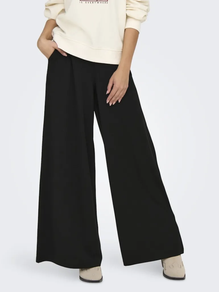 JDYTANJA LIFE EXTRA WIDE FLOWY PANT JRS black