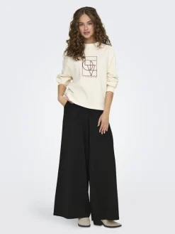 JDYTANJA LIFE EXTRA WIDE FLOWY PANT JRS black