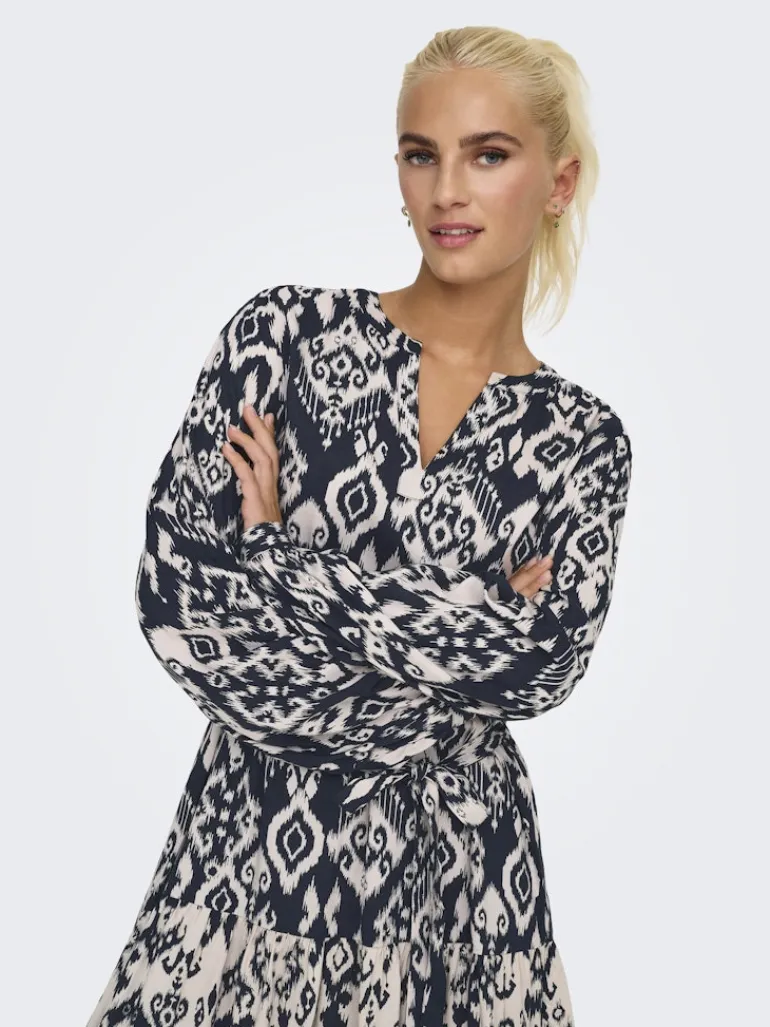 JDYTIGER LIFE L/S DRESS WVN phantom