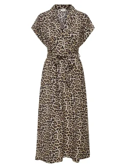 JDYTROYA LIFE S/L MIDI DRESS WVN DIA pumice stone