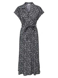 JDYTROYA LIFE S/L MIDI DRESS WVN DIA monument