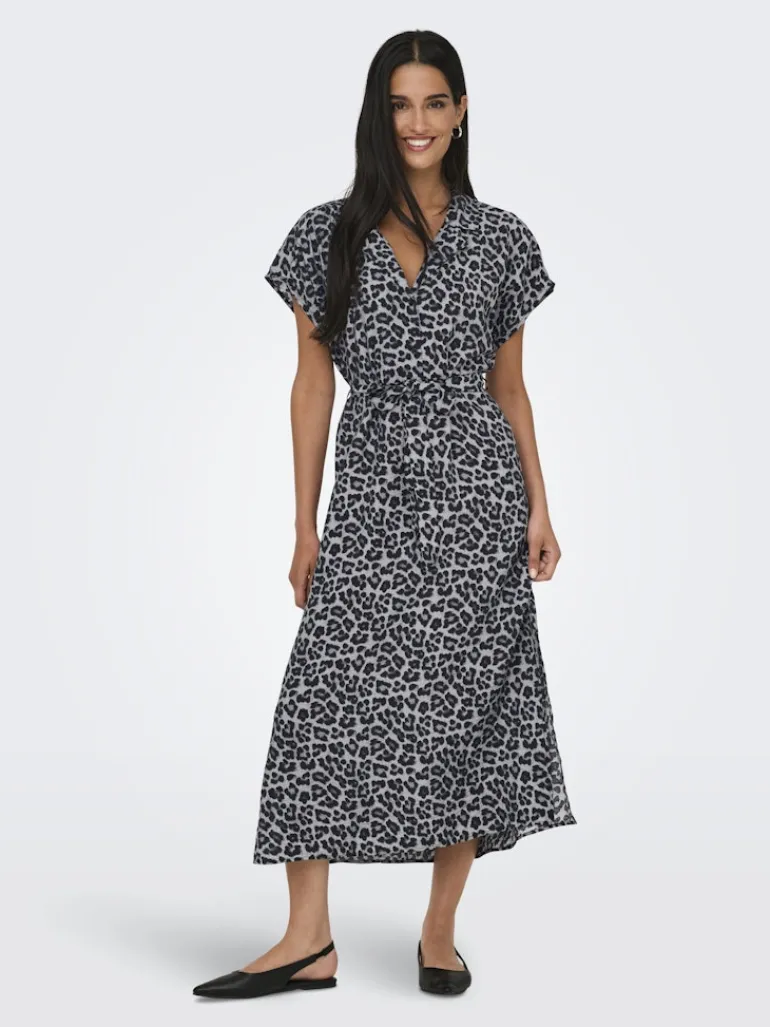 JDYTROYA LIFE S/L MIDI DRESS WVN DIA monument