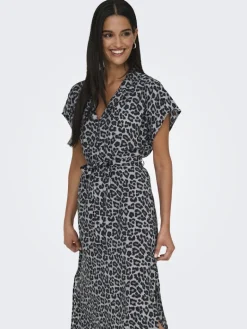 JDYTROYA LIFE S/L MIDI DRESS WVN DIA monument