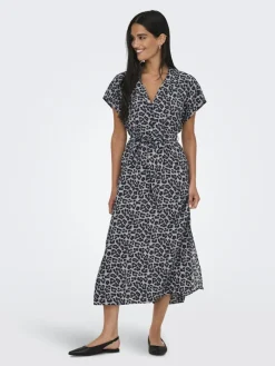 JDYTROYA LIFE S/L MIDI DRESS WVN DIA monument