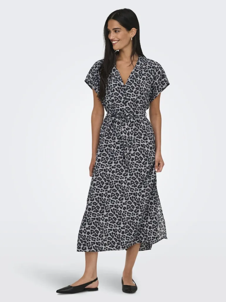JDYTROYA LIFE S/L MIDI DRESS WVN DIA monument