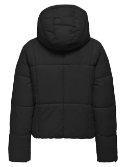 JDYWONDER SHORT HOOD PUFFER OTW SIJ black