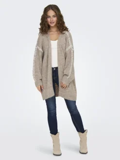 JDYZOEY LIFE L/S STITCH CARDIGAN KNT chateau gray