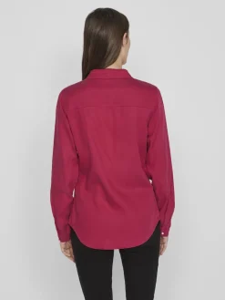 Jeansbluse cerise