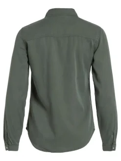 Jeansbluse duck green