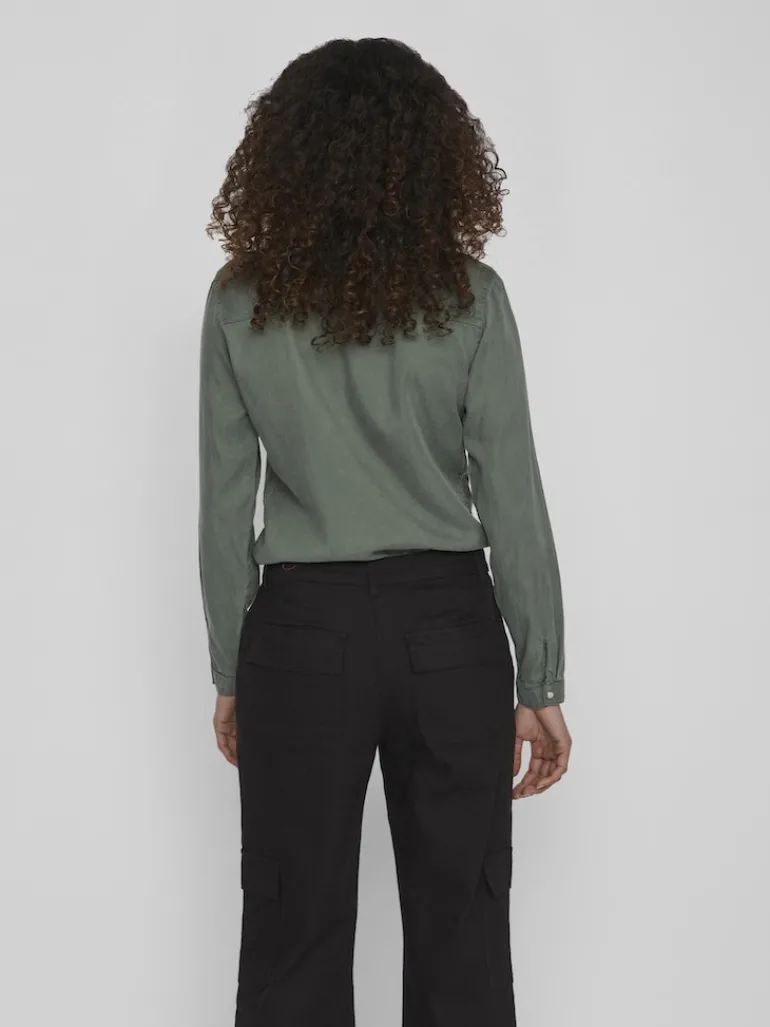 Jeansbluse duck green