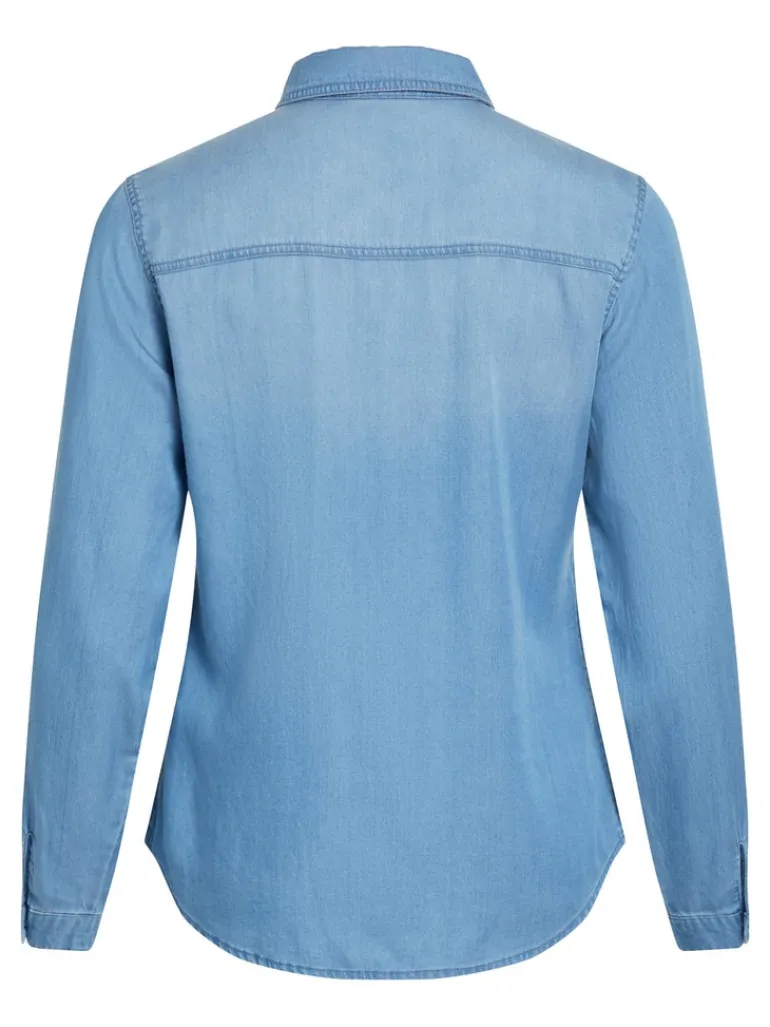 Jeansbluse medium blue denim