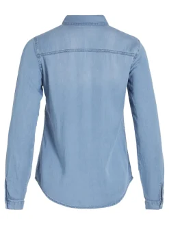 Jeansbluse medium blue denim