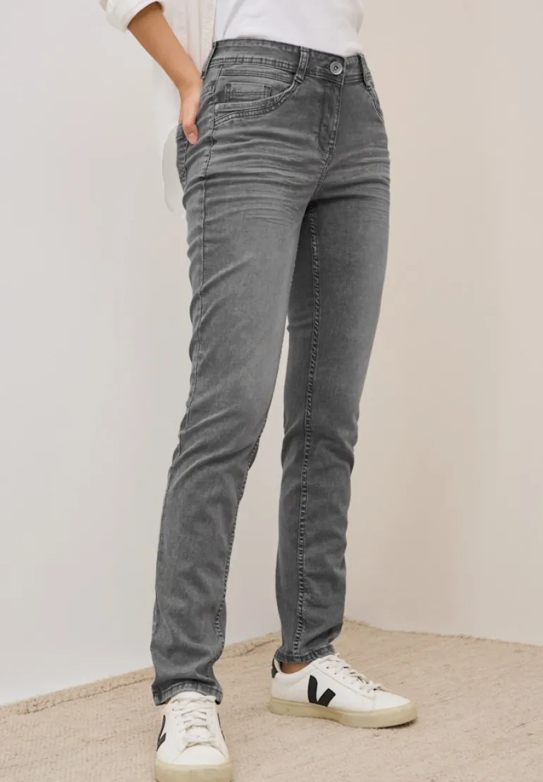Jeans im Casual Fit mid grey random wash