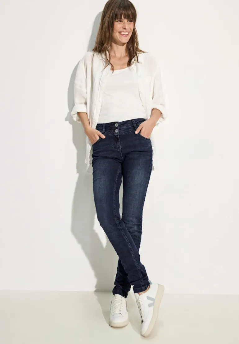 Jeans im Slim Fit blue black used wash