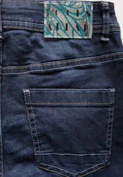 Jeans im Slim Fit mid blue used wash