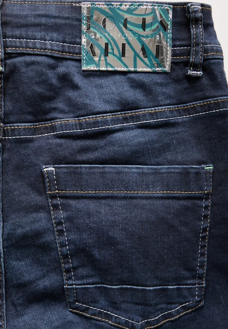 Jeans im Slim Fit mid blue used wash