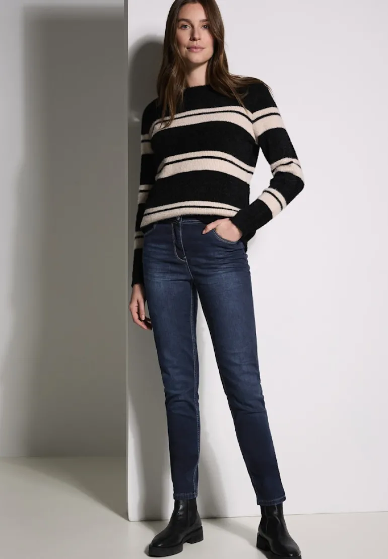 Jeans im Slim Fit mid blue used wash