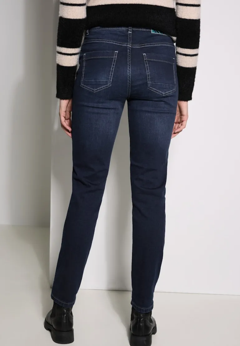 Jeans im Slim Fit mid blue used wash