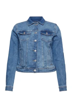 Jeansjacke im Used-Look blue light washed