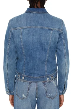 Jeansjacke im Used-Look blue light washed