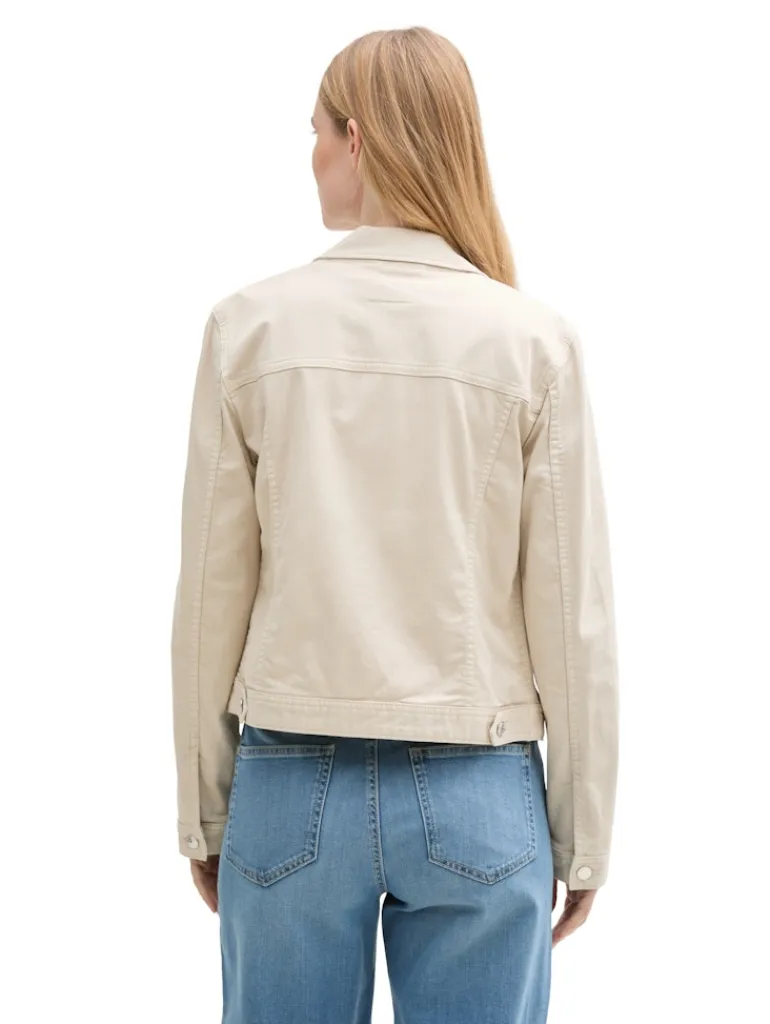 Jeansjacke mit Eingriffstaschen sand stone beige