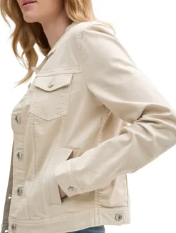 Jeansjacke mit Eingriffstaschen sand stone beige