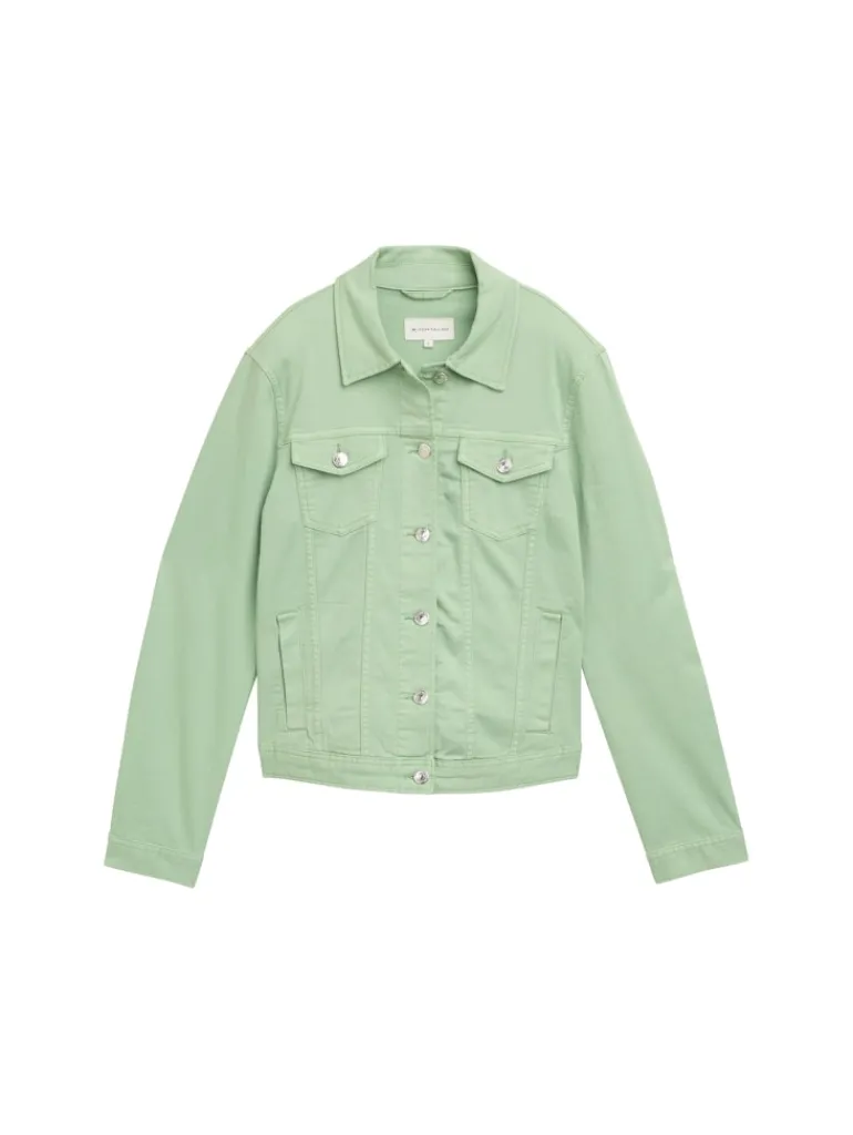 Jeansjacke mit Eingriffstaschen true green
