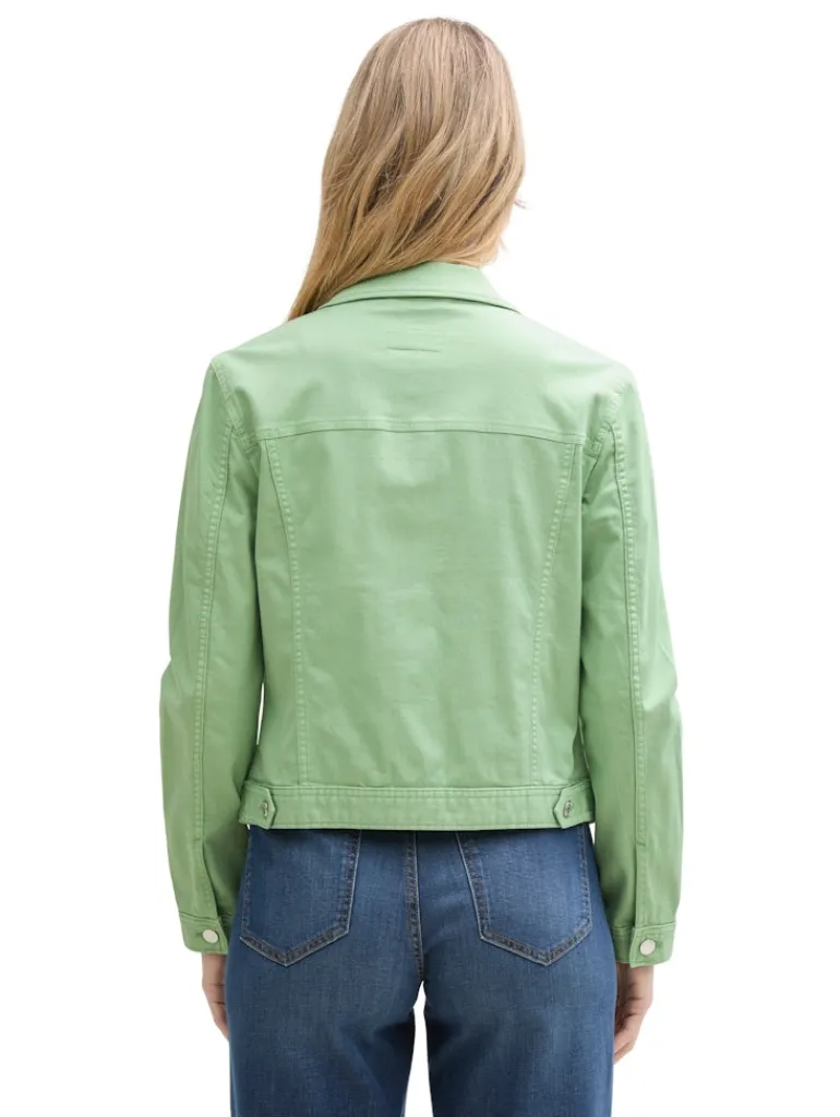 Jeansjacke mit Eingriffstaschen true green