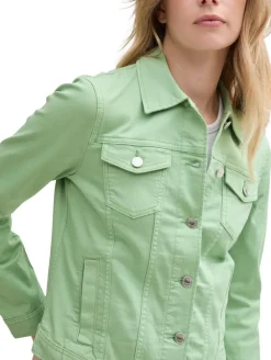 Jeansjacke mit Eingriffstaschen true green