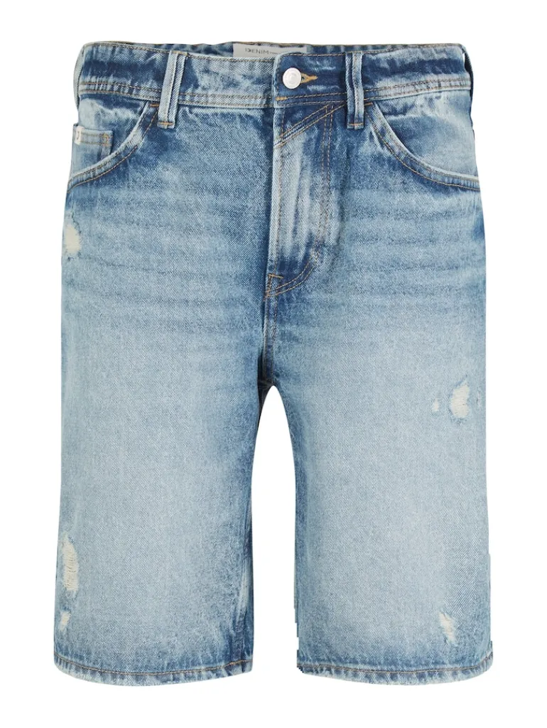 Jeansshorts destroyed light stone blue den