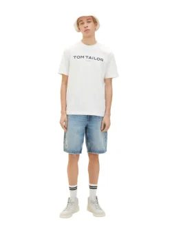 Jeansshorts destroyed light stone blue den