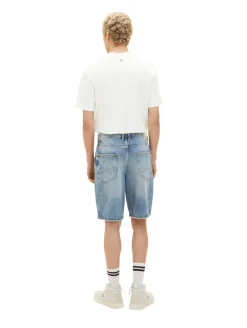 Jeansshorts destroyed light stone blue den