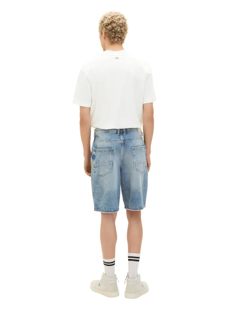 Jeansshorts destroyed light stone blue den