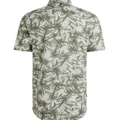 Jersey Pique Print Leaf bright white