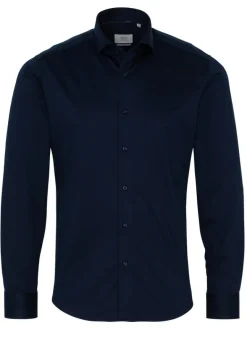 Jersey Shirt Jersey Langarm blau2