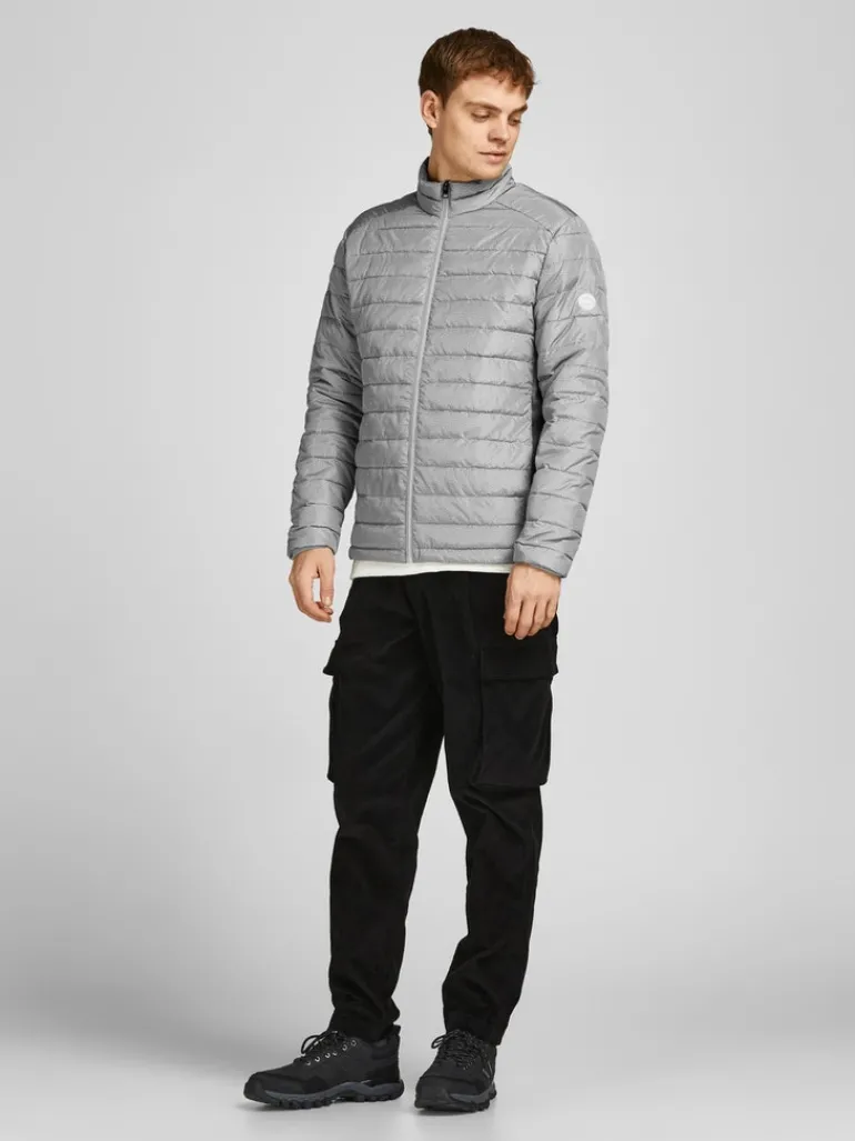 JJEACE SPRING PUFFER COLLAR SN light grey melange
