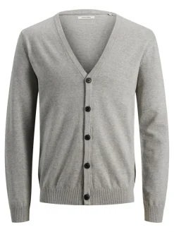 JJEBASIC KNIT CARDIGAN light grey melange