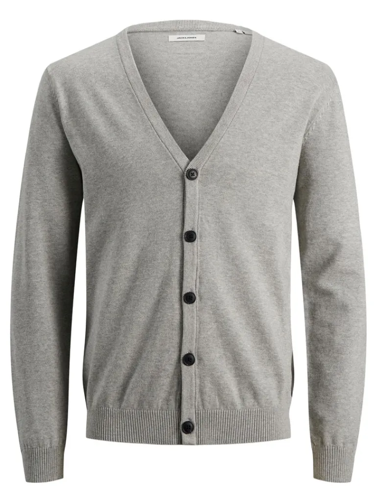 JJEBASIC KNIT CARDIGAN light grey melange