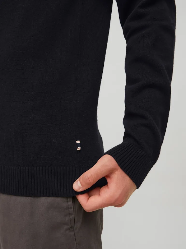 JJEBASIC KNIT V-NECK NOOS black