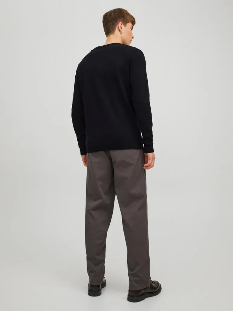 JJEBASIC KNIT V-NECK NOOS black