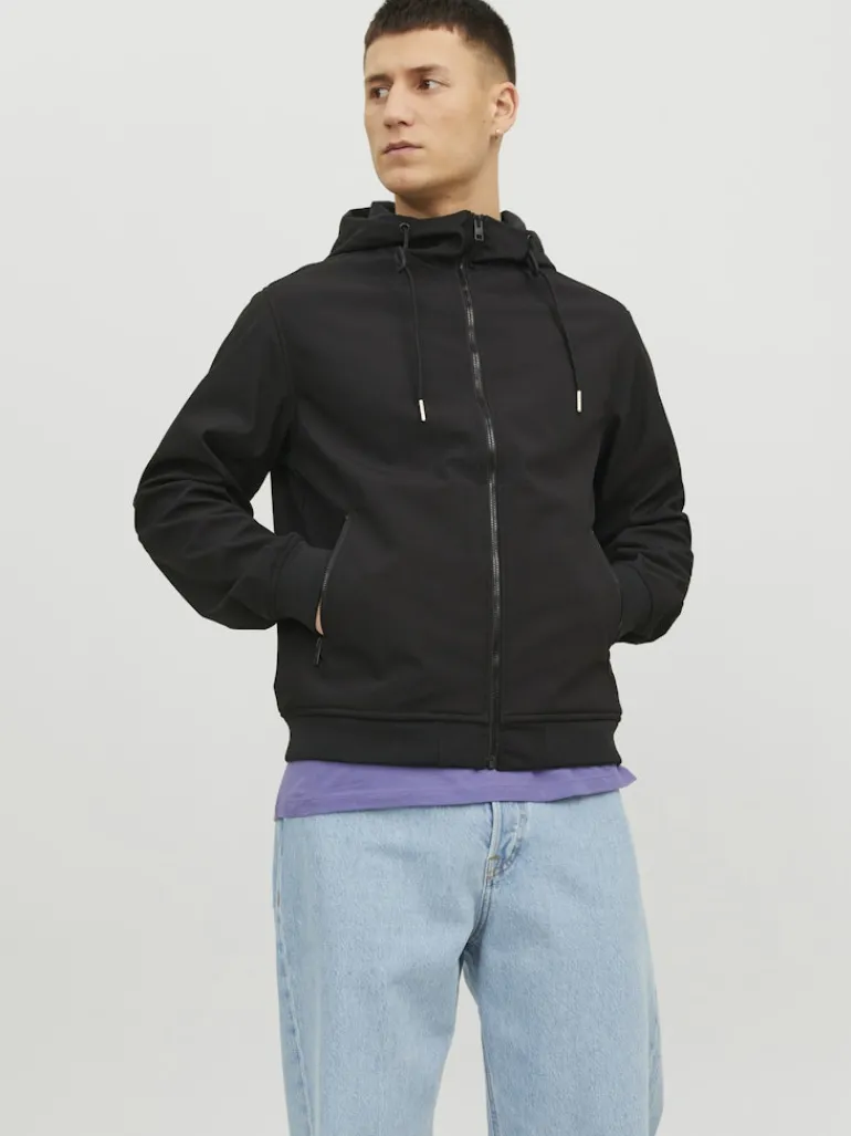 JJEBASIC SOFTSHELL HOOD NOOS black