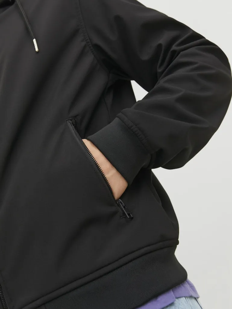 JJEBASIC SOFTSHELL HOOD NOOS black